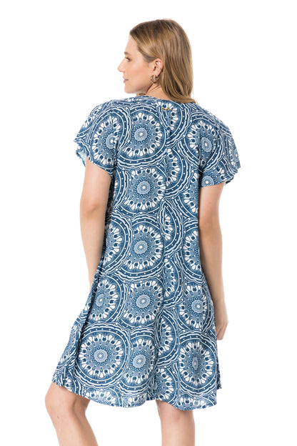 Model Back: Lua Morena Mini Dress Tunica Ilhos Renda