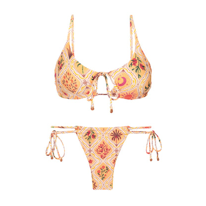 Product Front: Rio De Sol Two Piece Swimwear Set Mosaico Tank-Tie Pipa