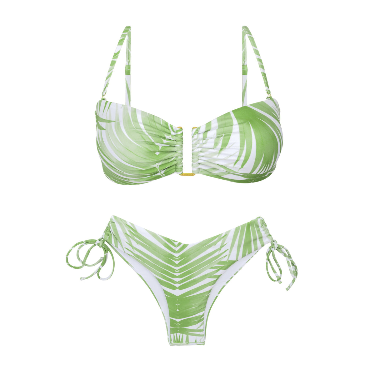 Product Front: Rio De Sol Two Piece Swimwear Set Palms Sara Lola