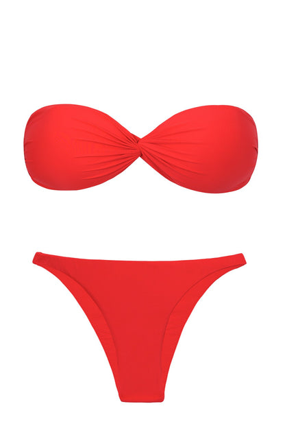 Product Front: Rio De Sol Two Piece Swimwear Set Rouge Twist Leblon