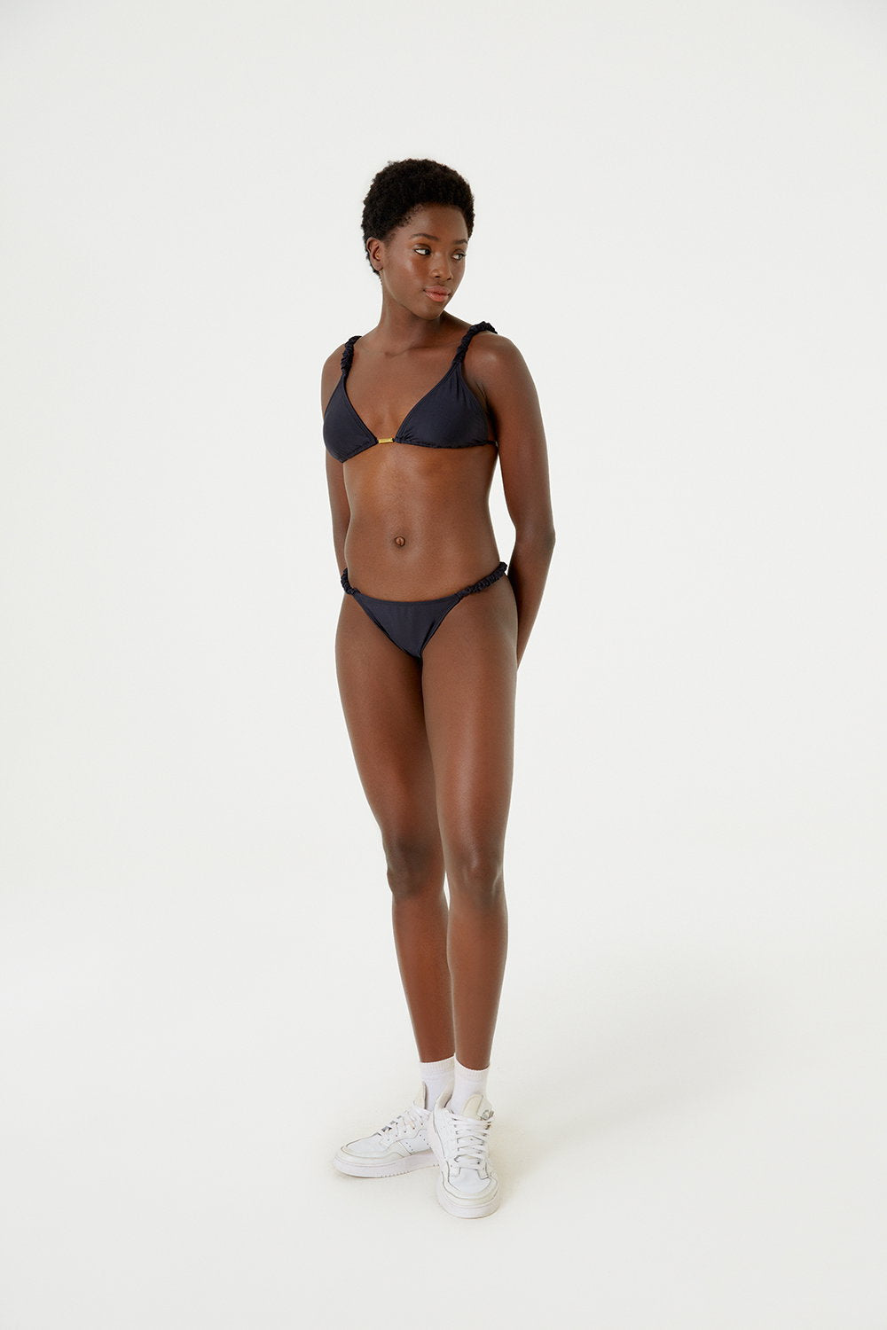 Model Front: Blueman Bikini Bottoms Bottom Zuma Liso Preto