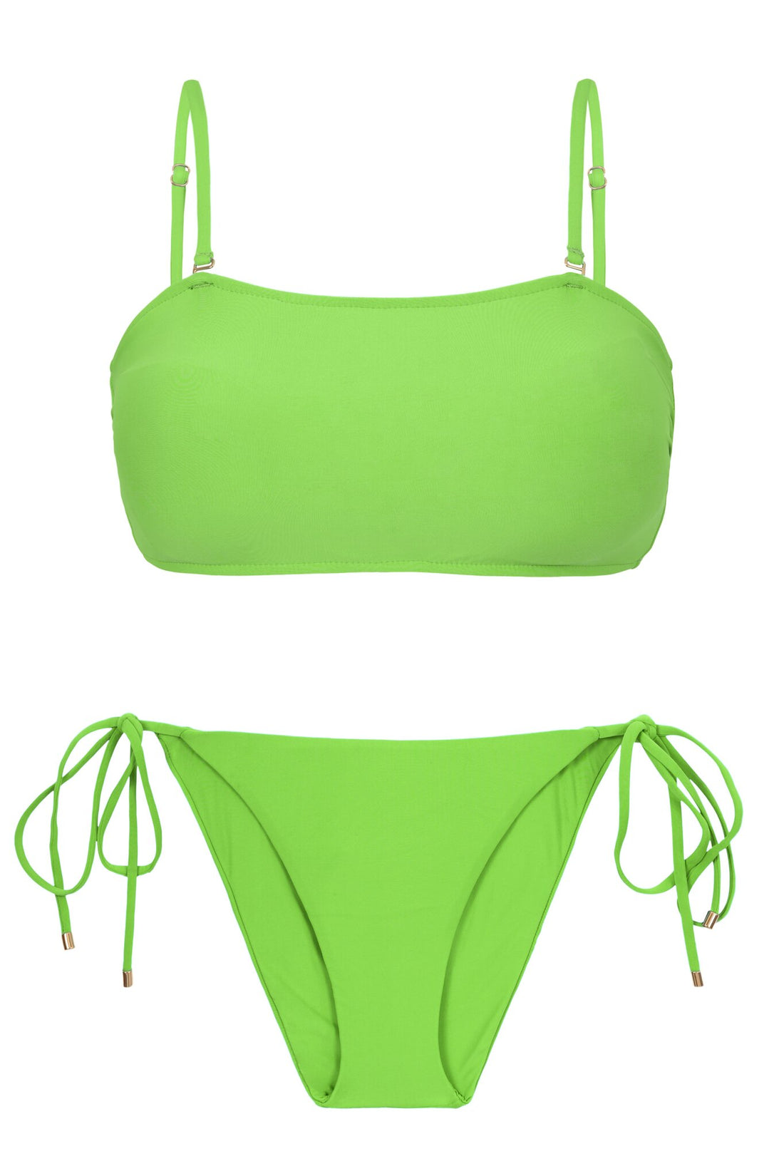 Product Front: Rio De Sol Two Piece Swimwear Set Lemon Bandeau-Reto Ibiza-Comfy