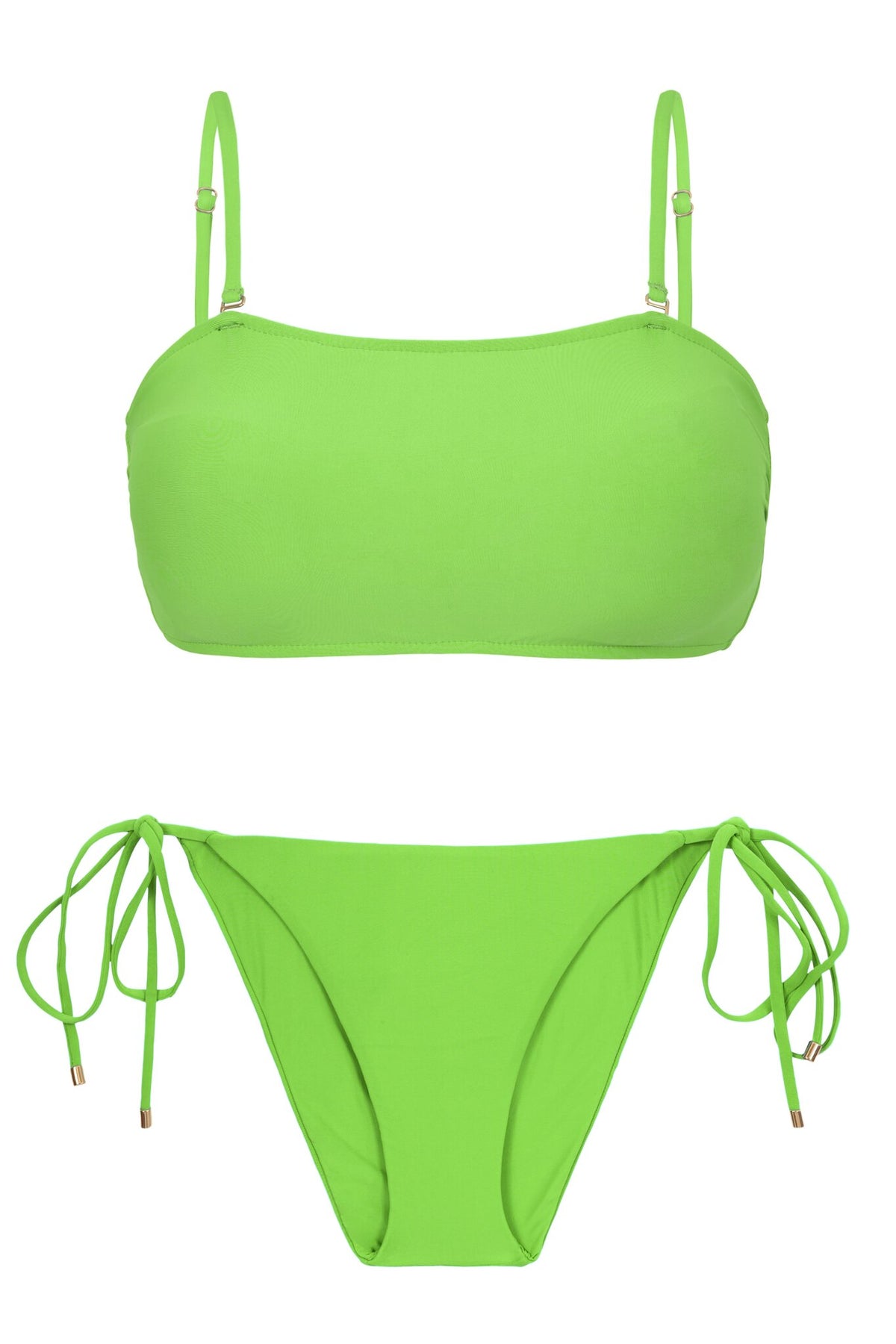 Product Front: Rio De Sol Two Piece Swimwear Set Lemon Bandeau-Reto Ibiza-Comfy