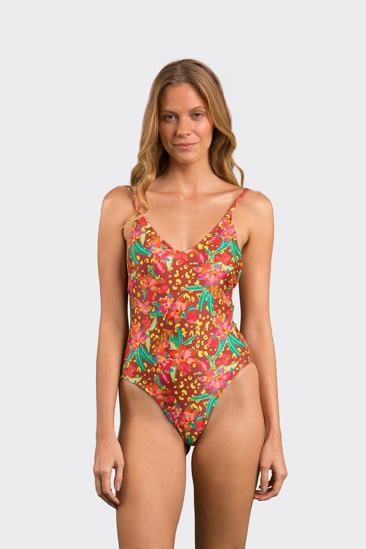 Model Front: Rio De Sol One Piece Swimsuits Tropics Hype