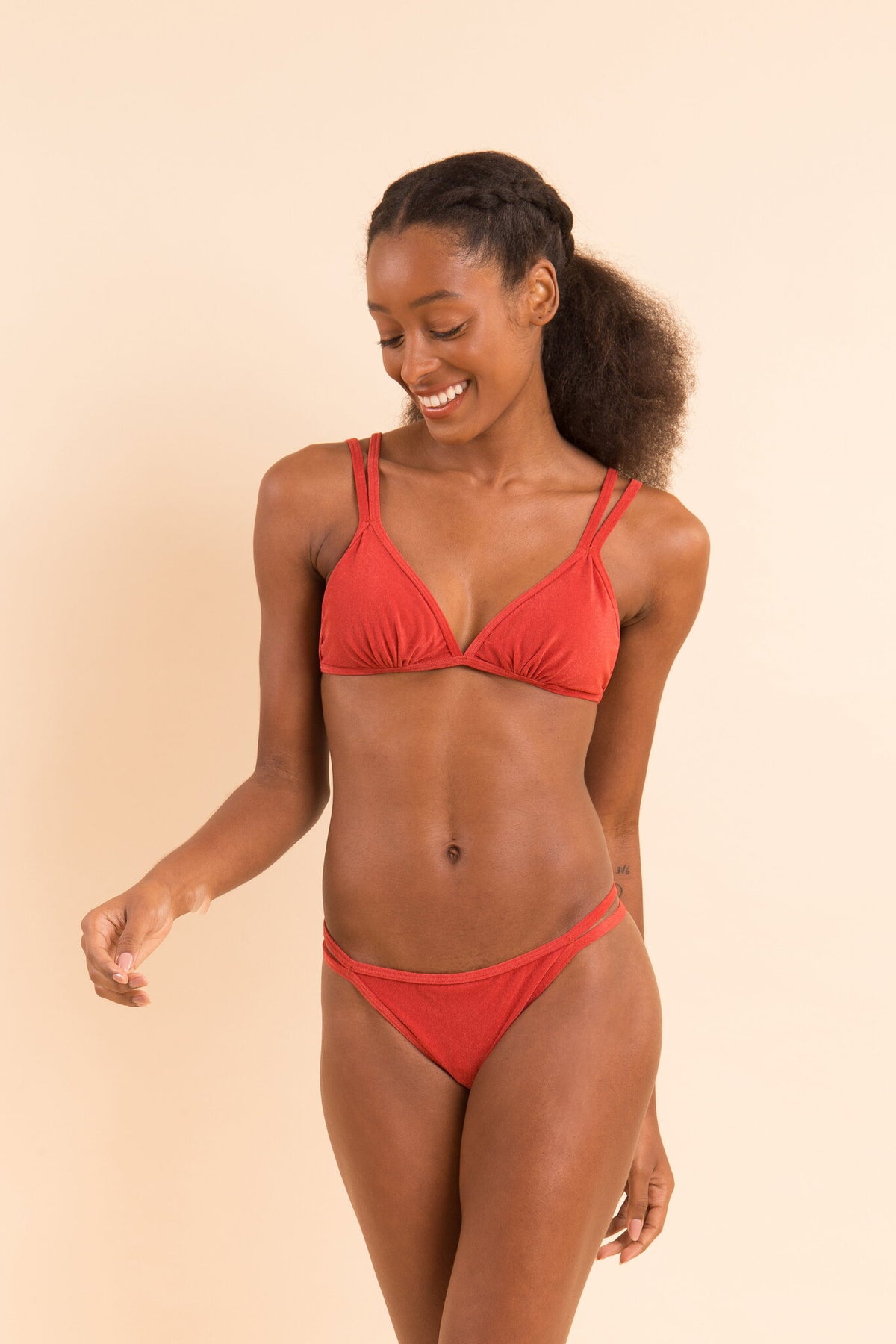 Image 11: Rio De Sol Two Piece Swimwear Set Malibu-Chili Tri-Duo Mini-Duo