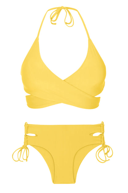 Product Front: Rio De Sol Two Piece Swimwear Set Amarelo Kate Madrid