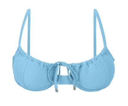 Product Front: Rio De Sol Bikini Tops Top Dots-Sky Balconet-Tie