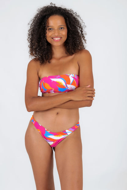 Image 07: Rio De Sol Two Piece Swimwear Set Antelope Bandeau-Reto High-Leg