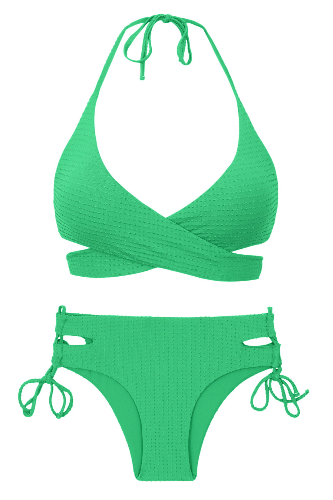 Product Front: Rio De Sol Two Piece Swimwear Set Dots-Tambourine Kate Madrid