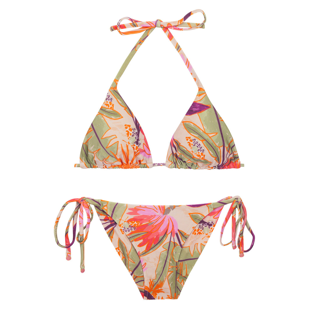 Product Front: Rio De Sol Two Piece Swimwear Set Oasis Tri-Inv Cheeky-Tie