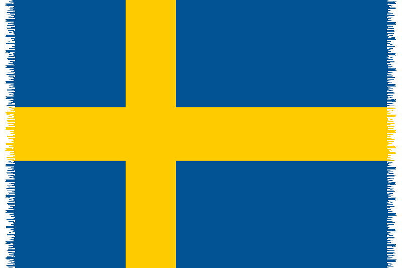 Product Front: Bali Blue Pareo Canga Swedish National Flag