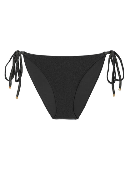 Product Front: Rio De Sol Bikini Bottoms Bottom Shimmer-Black Ibiza-Comfy-Gold