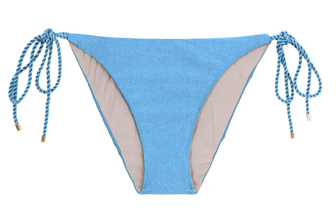 Product Front: Rio De Sol Bikini Bottoms Bottom Shimmer-Baltic-Sea Ibiza-Rope
