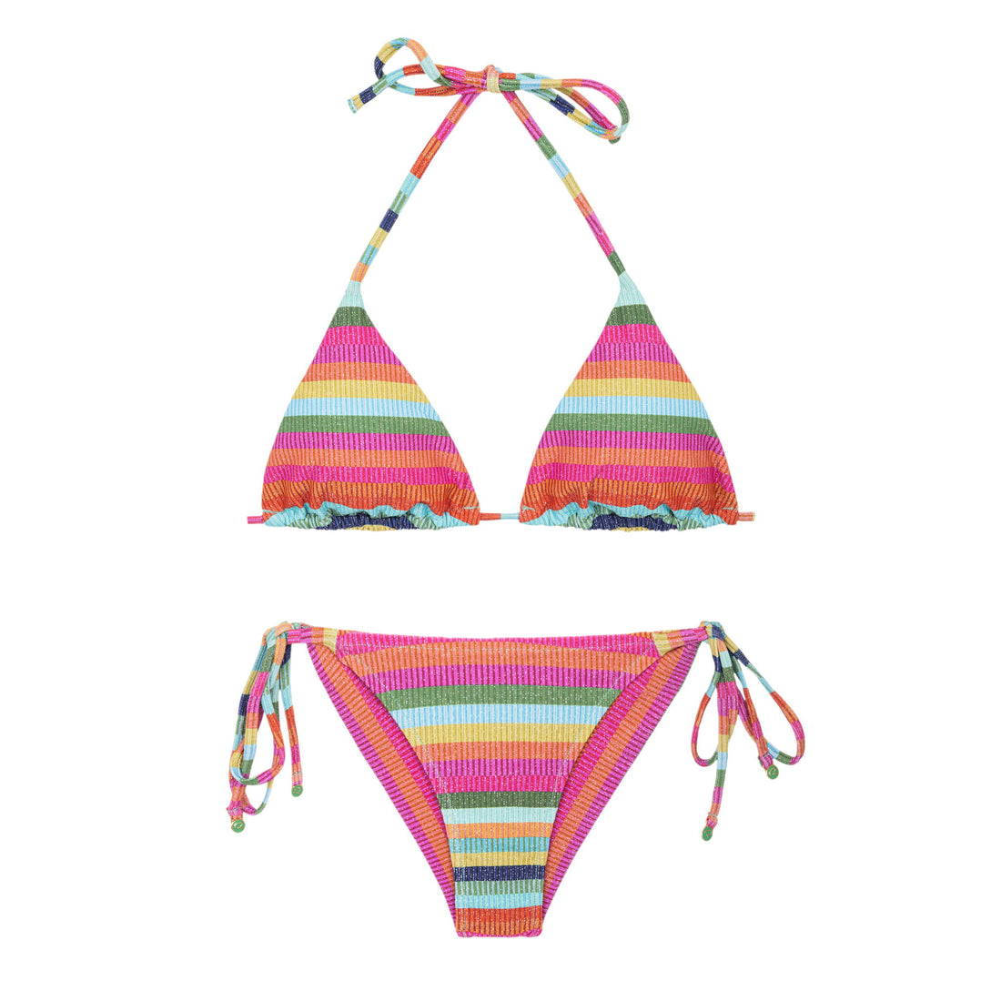 Product Front: Rio De Sol Two Piece Swimwear Set Supercolor Tri-Inv Cheeky-Tie
