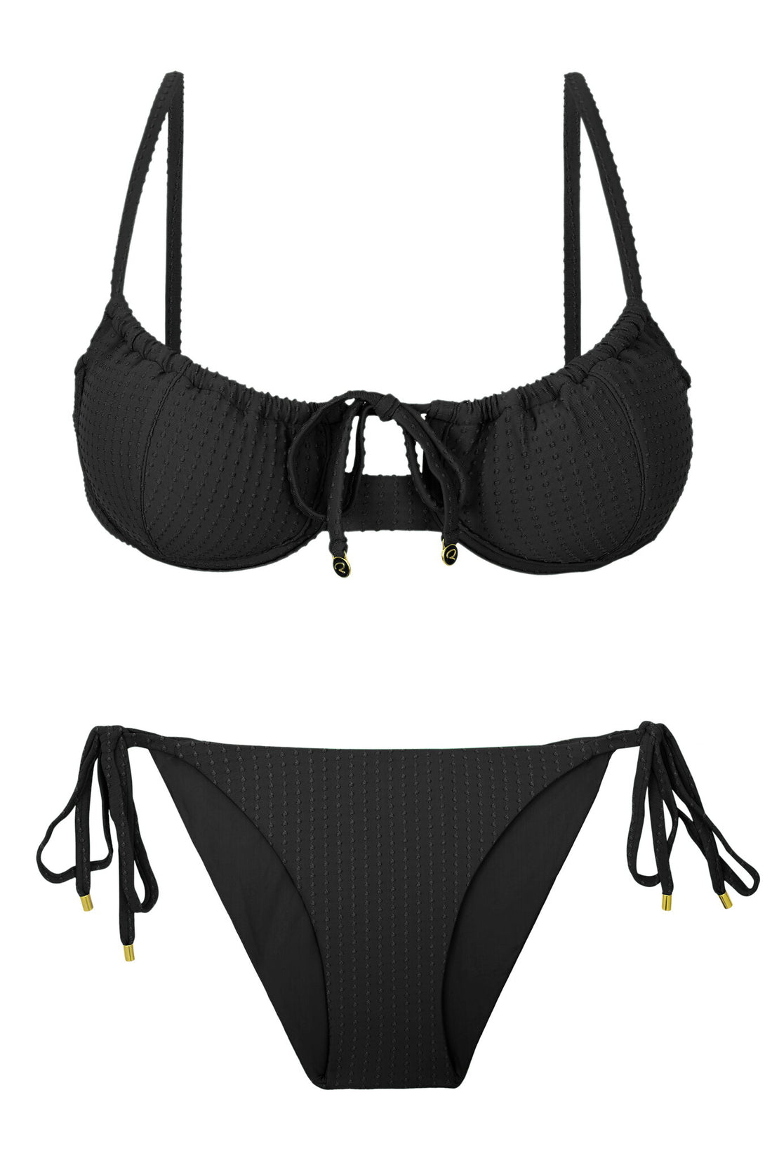 Product Front: Rio De Sol Bikini Bottoms Bottom Dots-Black Ibiza-Comfy