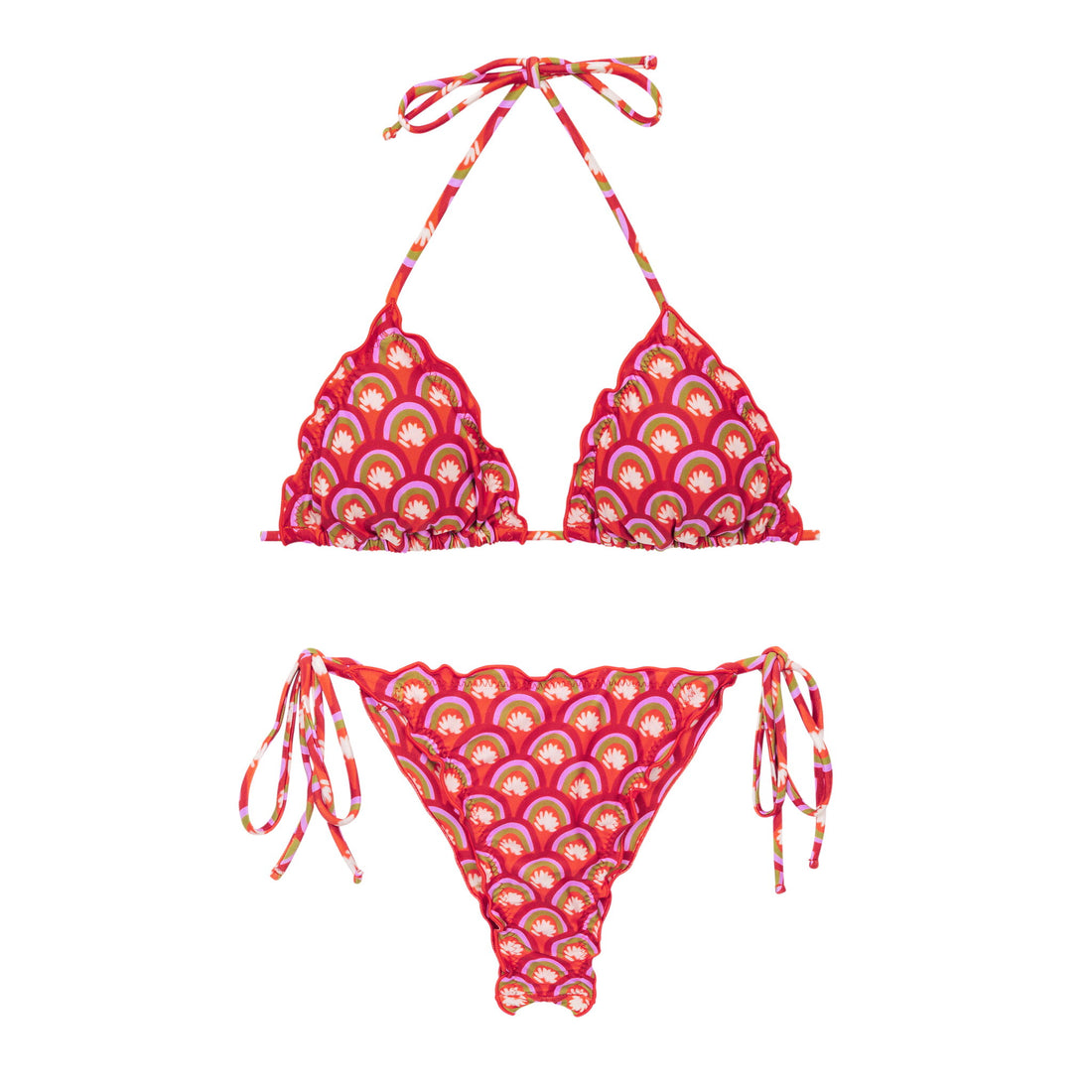 Product Front: Rio De Sol Two Piece Swimwear Set Floral-Scales Frufru Frufru-Fio