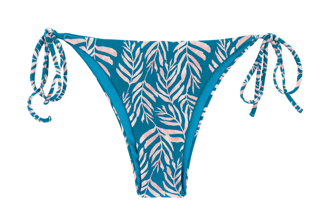 Product Front: Rio De Sol Bikini Bottoms Bottom Palms-Blue Ibiza