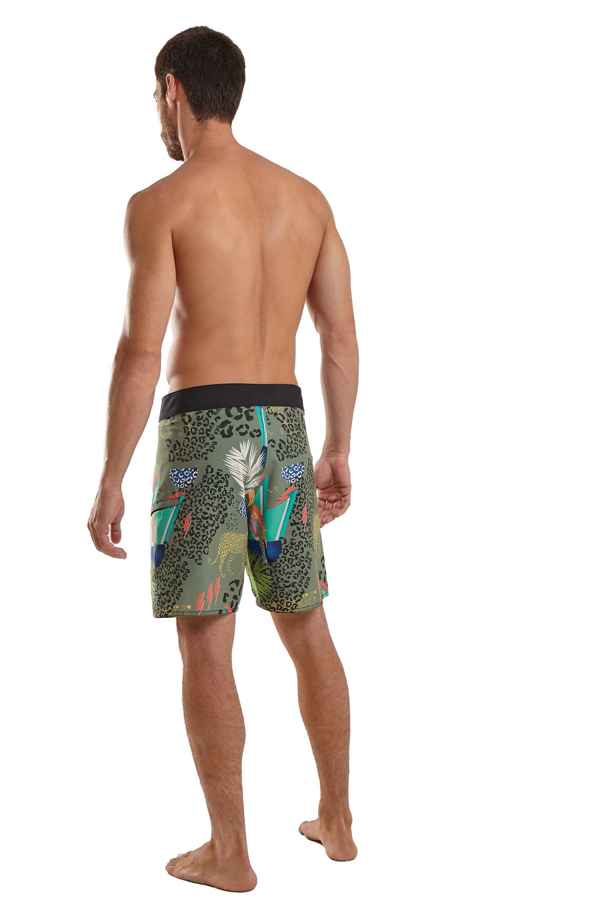 Model Back: Blueman Boardshorts Bermuda Midi Pkt Praia Florestinha Verde