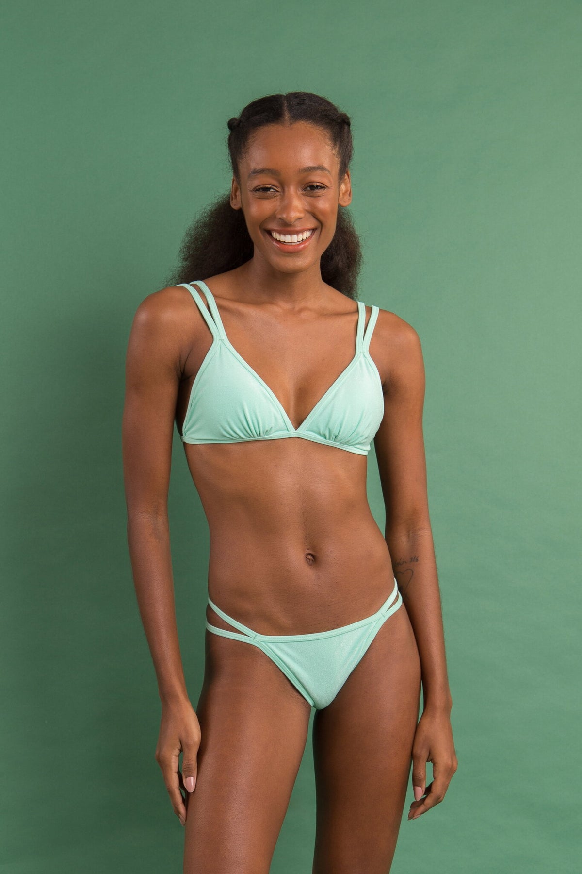 Image 09: Rio De Sol Two Piece Swimwear Set Malibu-Menta Tri-Duo Mini-Duo