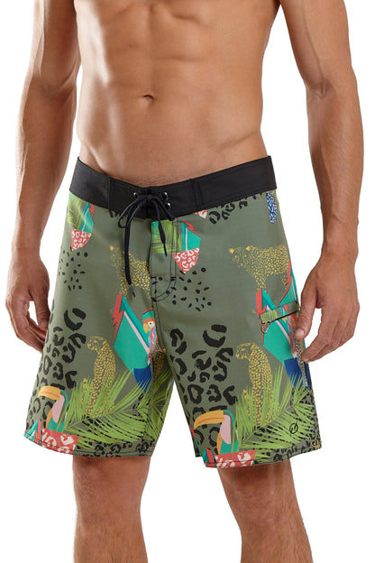 Image 02: Blueman Boardshorts Bermuda Midi Pkt Praia Florestinha Verde