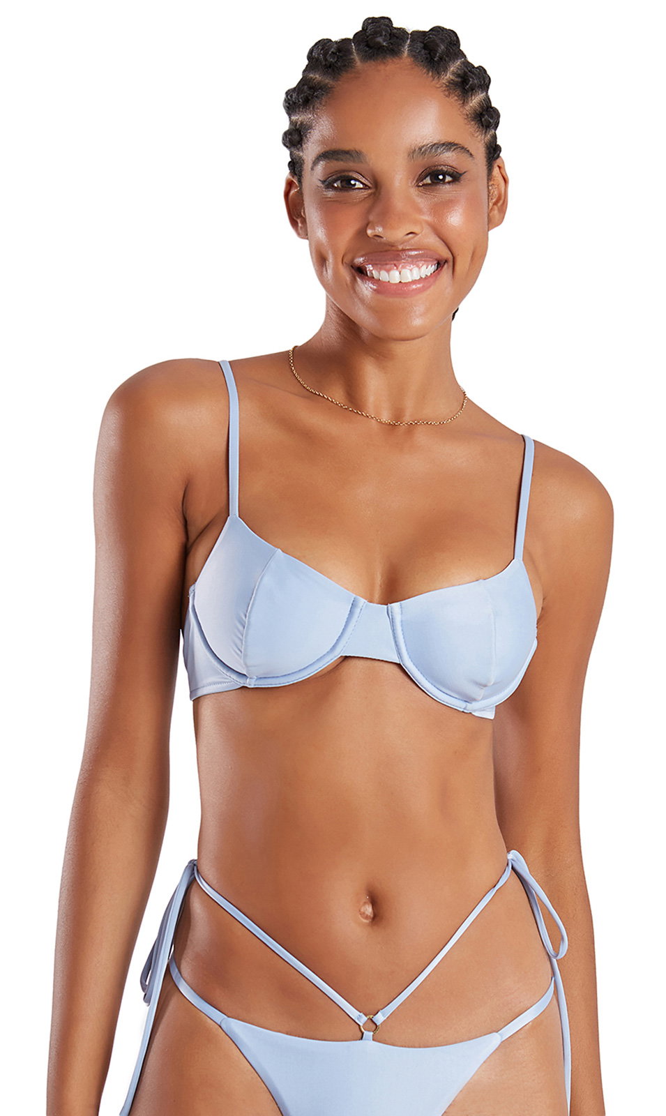 Image 06: Blueman Bikini Tops Top Pepe Liso Azul