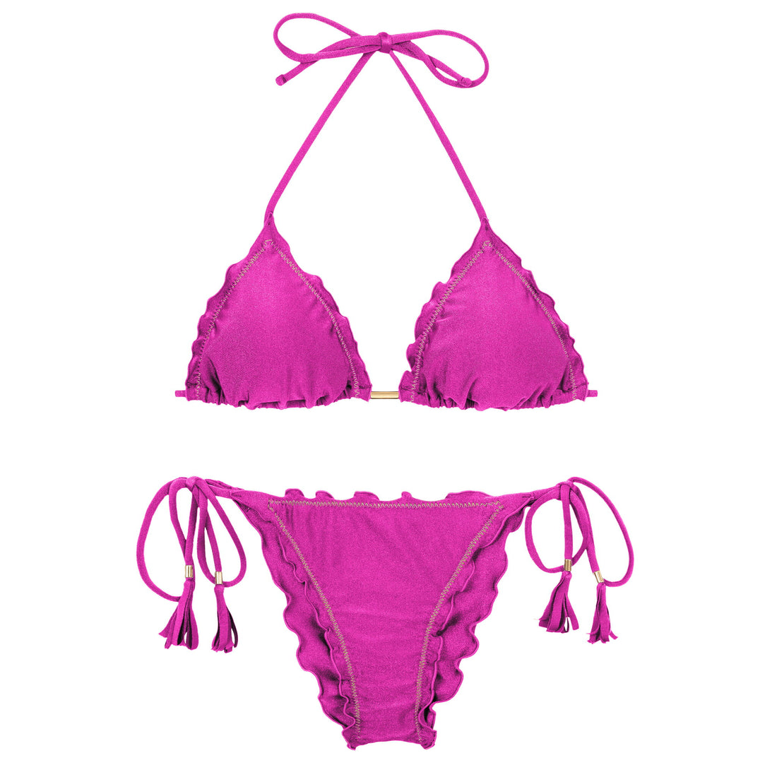 Product Front: Rio De Sol Two Piece Swimwear Set Shimmer-Gaia Frufru