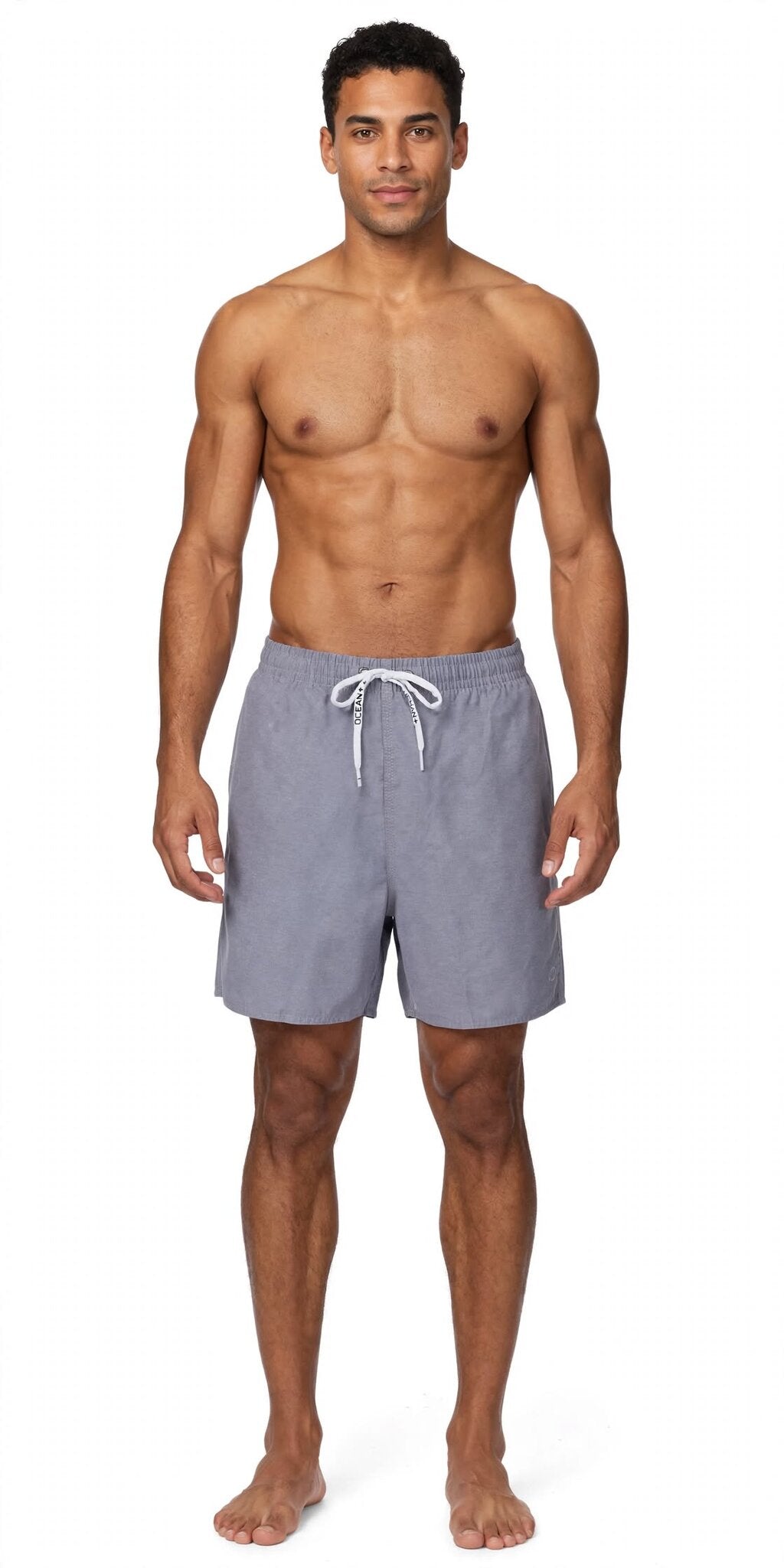 Model Front: Blueman Swim Shorts Short Cambray Azul