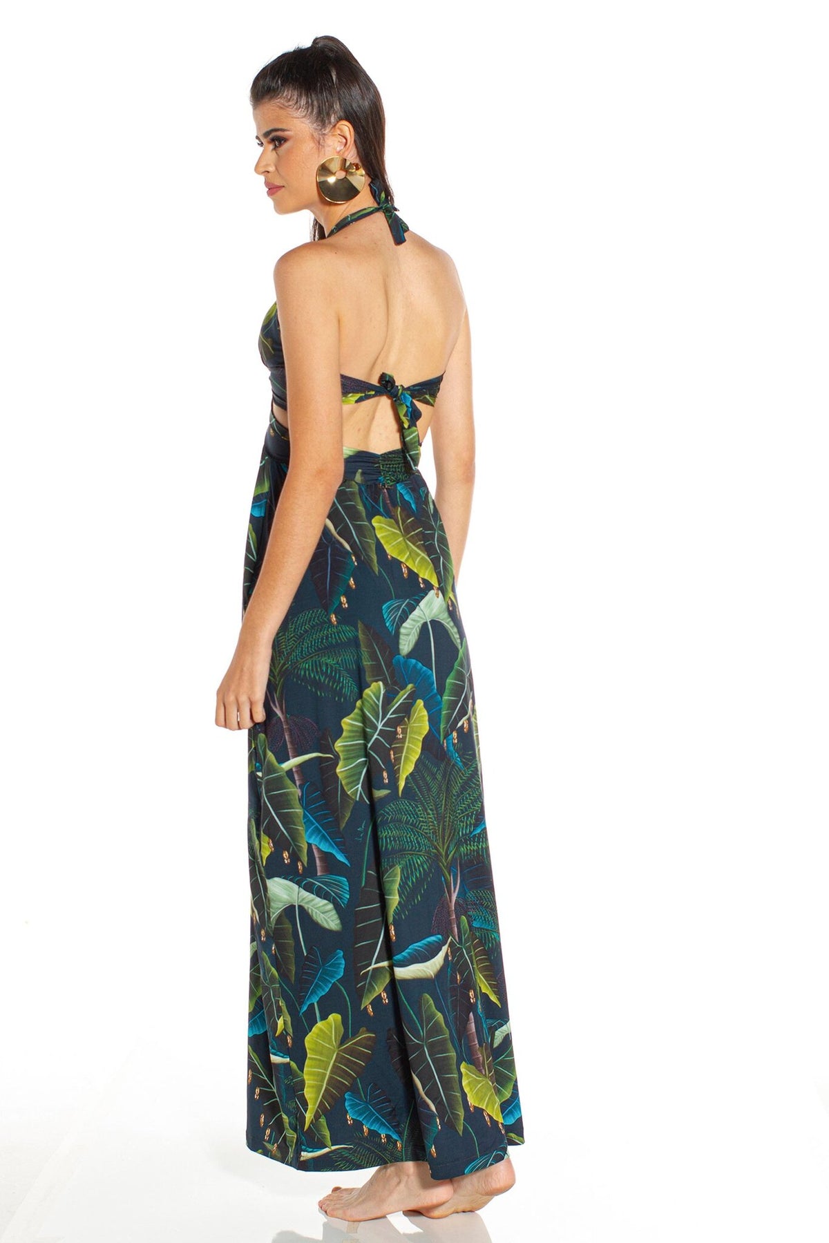 Model Back: Lua Morena Maxi Dresses Vestido Sicilia Uv Crisalida