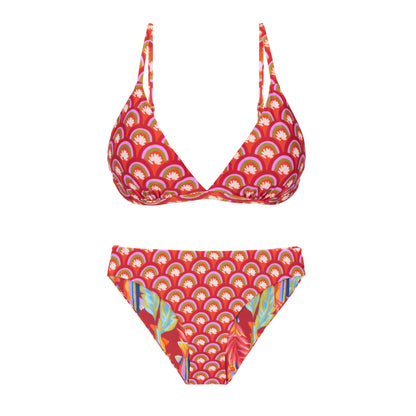 Product Front: Rio De Sol Two Piece Swimwear Set Floral-Scales Tri-Fixo Essential-Comfy