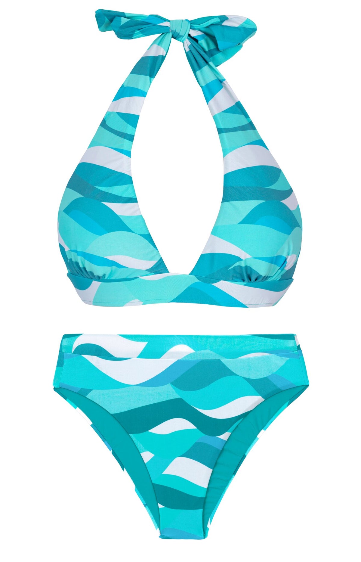 Product Front: Rio De Sol Two Piece Swimwear Set Mayaguana Halter-Cos Hotpant-Cos