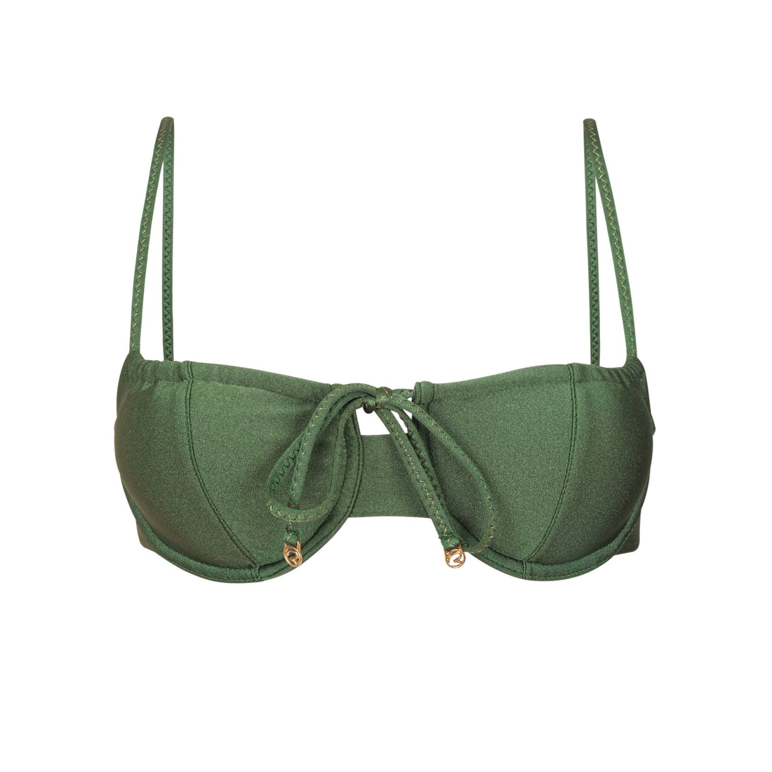 Product Front: Rio De Sol Bikini Tops Top Shimmer-Croco Balconet-Tie