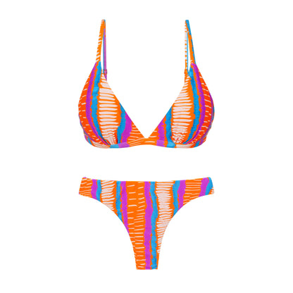 Product Front: Rio De Sol Two Piece Swimwear Set Stripes Tri-Fixo Nice-Fio