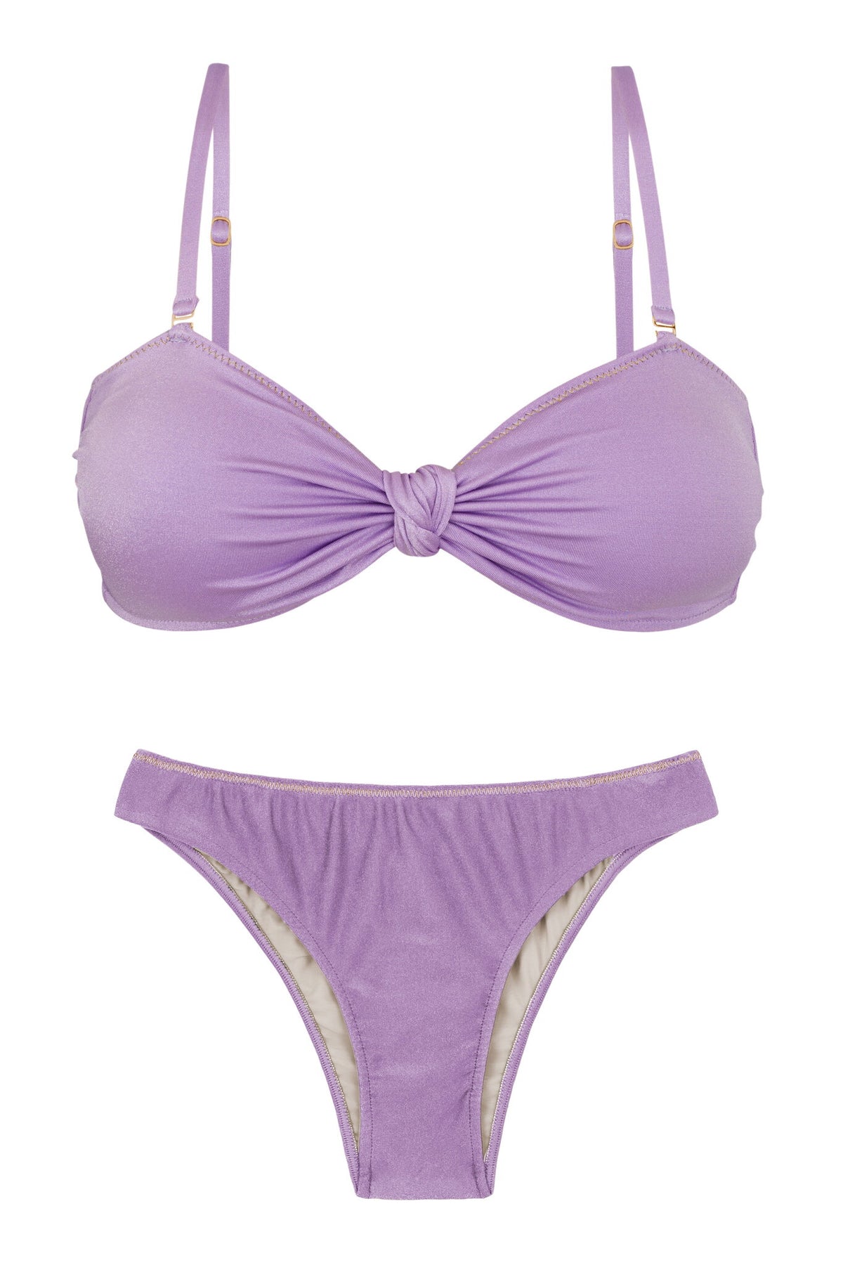 Product Front: Rio De Sol Two Piece Swimwear Set Shimmer-Harmonia Bandeau-Joy Essential