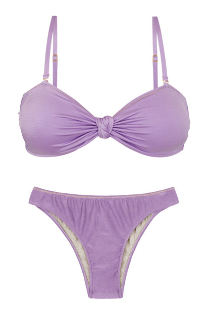 Product Front: Rio De Sol Two Piece Swimwear Set Shimmer-Harmonia Bandeau-Joy Essential