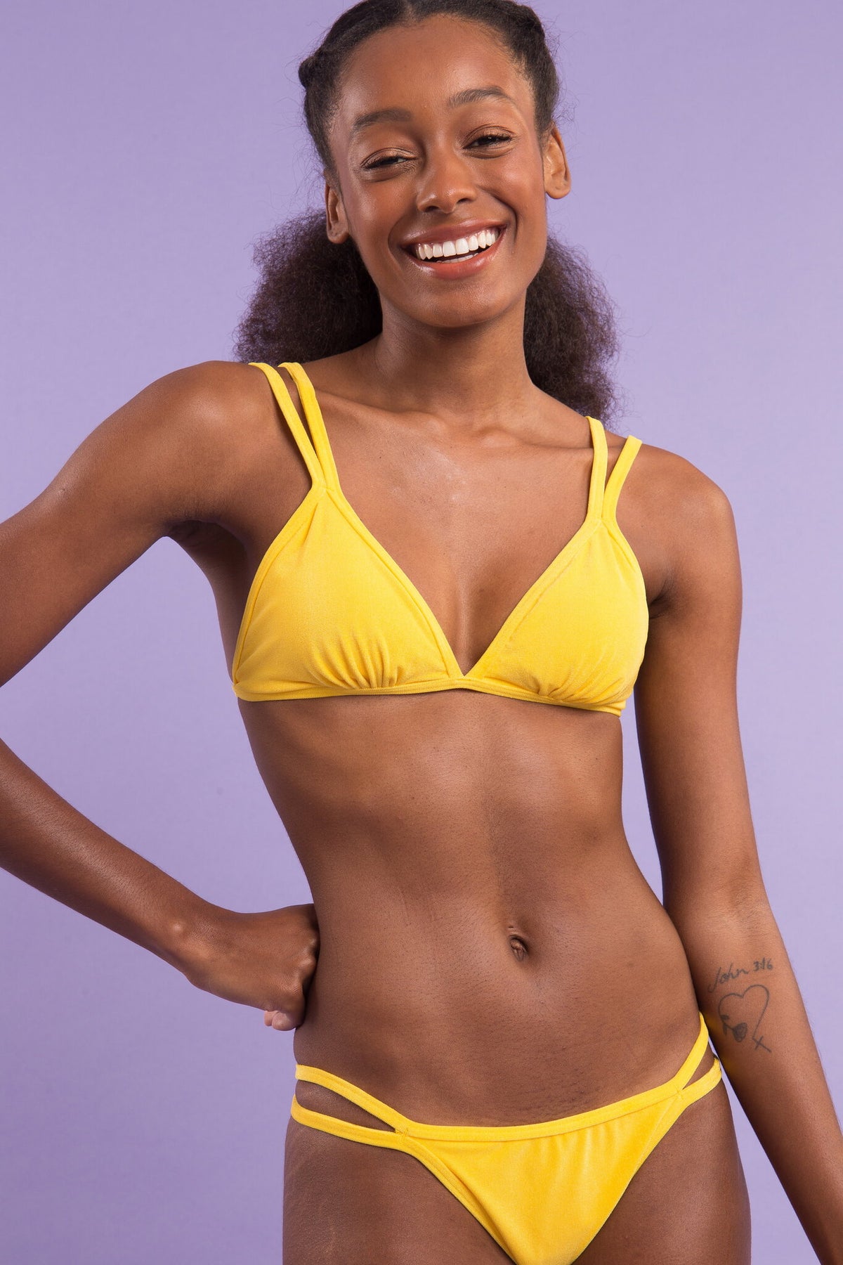 Image 08: Rio De Sol Two Piece Swimwear Set Malibu-Yellow Tri-Duo Rio-Duo