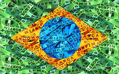 Model Front: Bali Blue Pareo Canga Senhor Bandeira Brasil