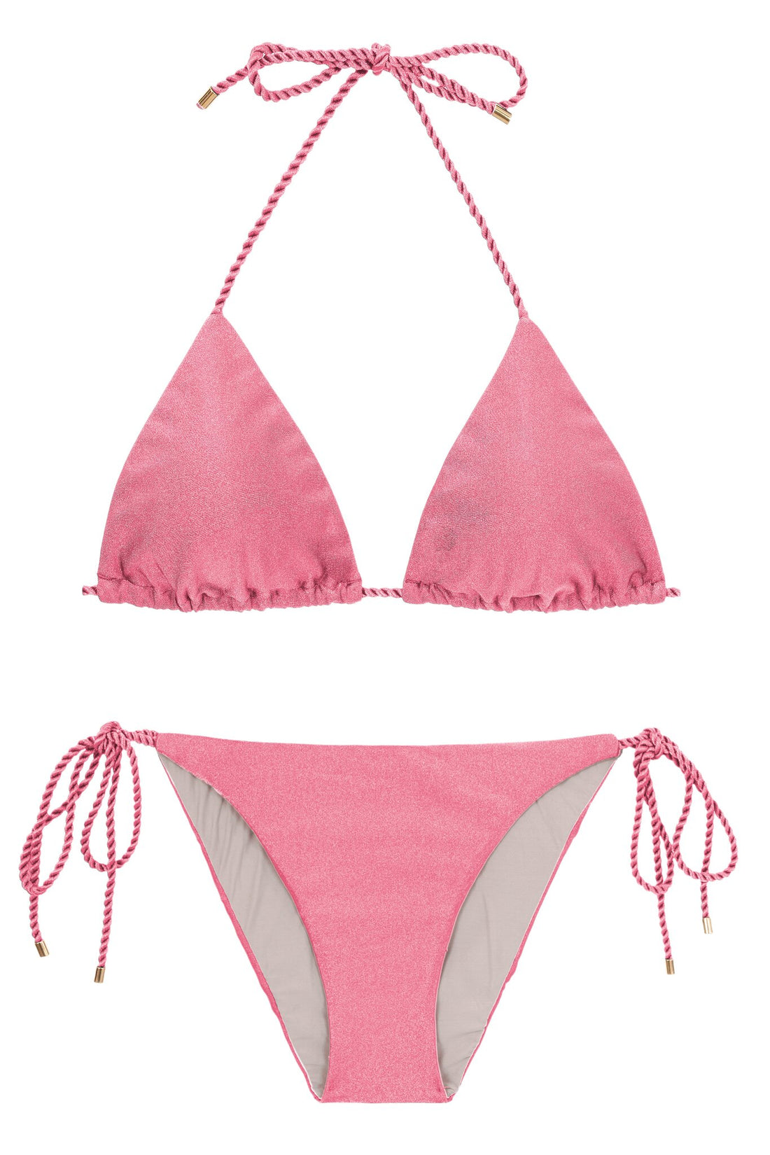 Product Front: Rio De Sol Two Piece Swimwear Set Shimmer-Confetti Tri-Rope Ibiza-Rope