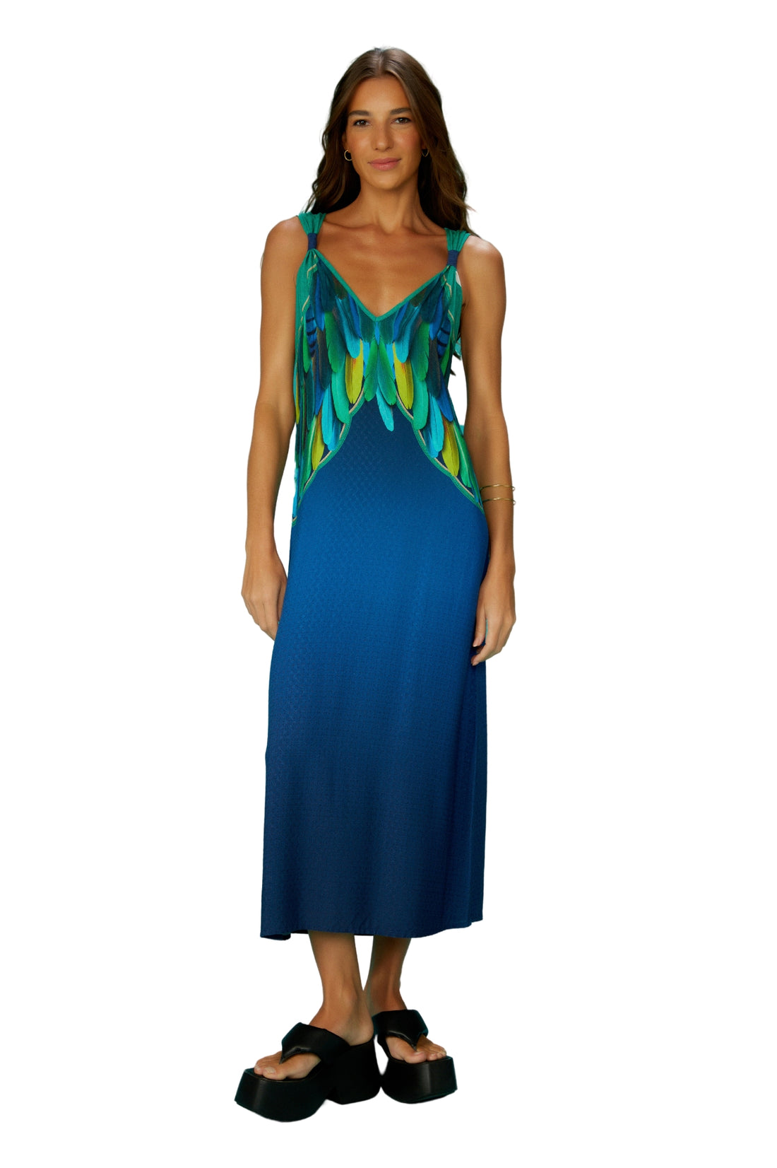 Model Front: Blueman Beach Dresses Cropped Dress Fauna