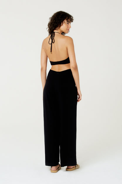 Model Back: Blueman Jumpsuits Macacao No Liso Preto Mistico