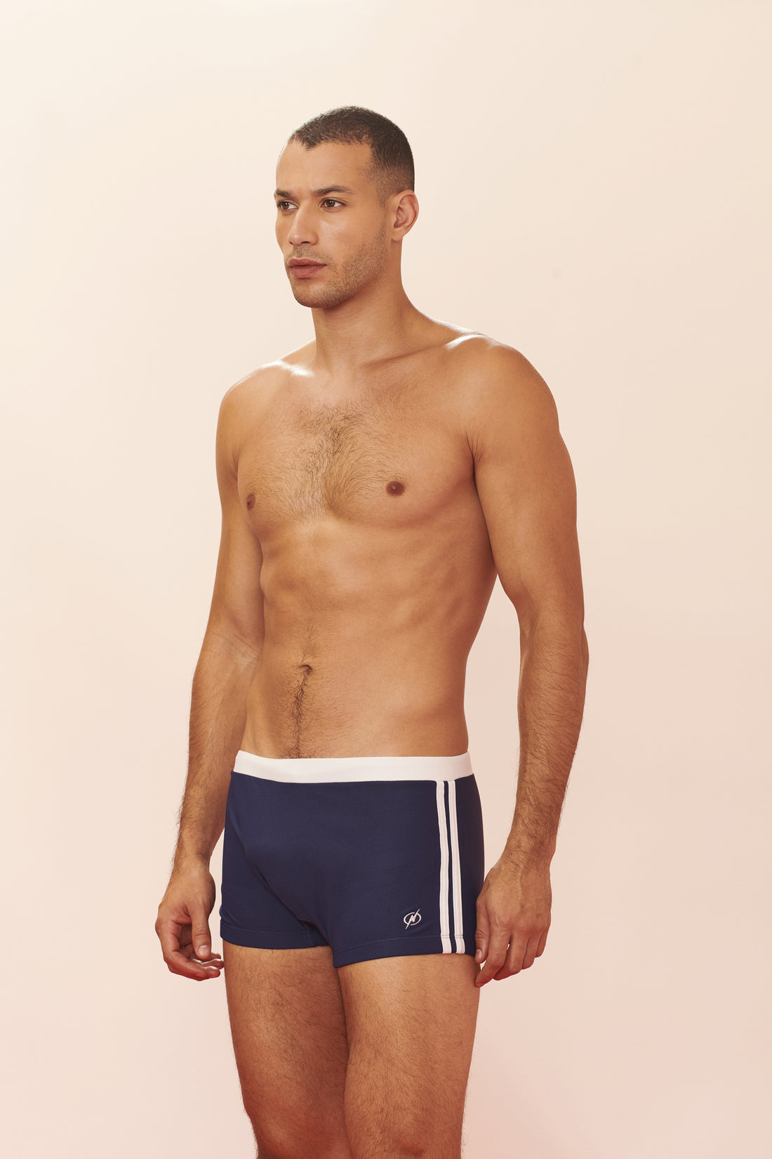 Model Front: Blueman Sunga / Boxer Sunga New Berlim Bicolor Azul-Marinho