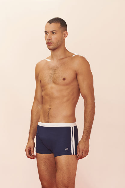 Model Front: Blueman Sunga / Boxer Sunga New Berlim Bicolor Azul-Marinho