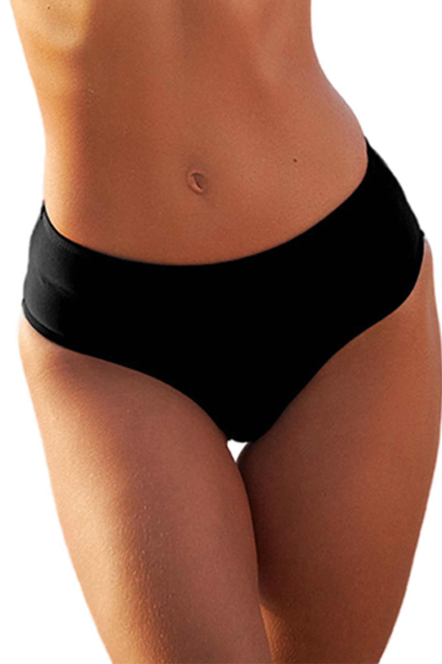 Bottom Larga Fio Liso Preto