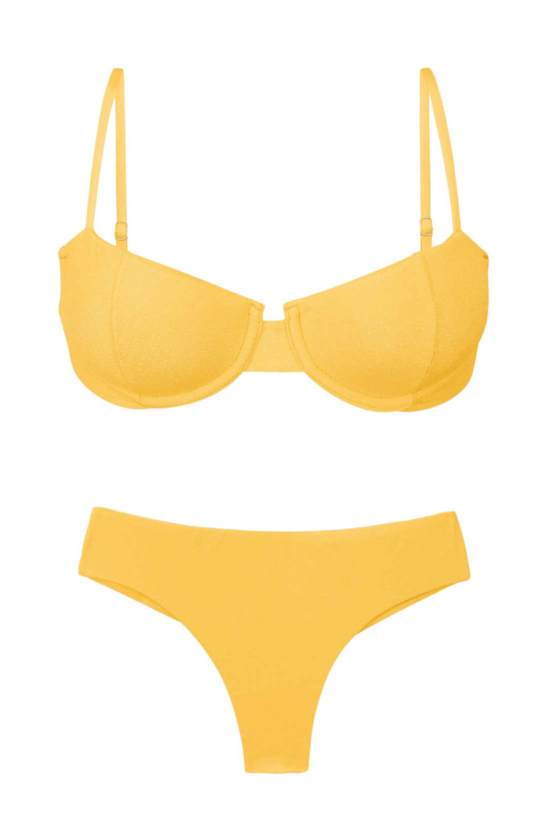 Product Front: Rio De Sol Two Piece Swimwear Set Malibu-Yellow Balconet Ciao