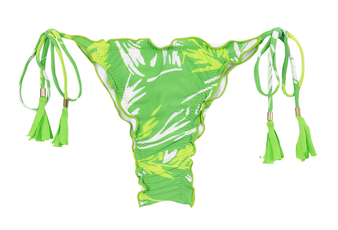 Product Front: Rio De Sol Bikini Bottoms Bottom Green-Palms Frufru-Fio