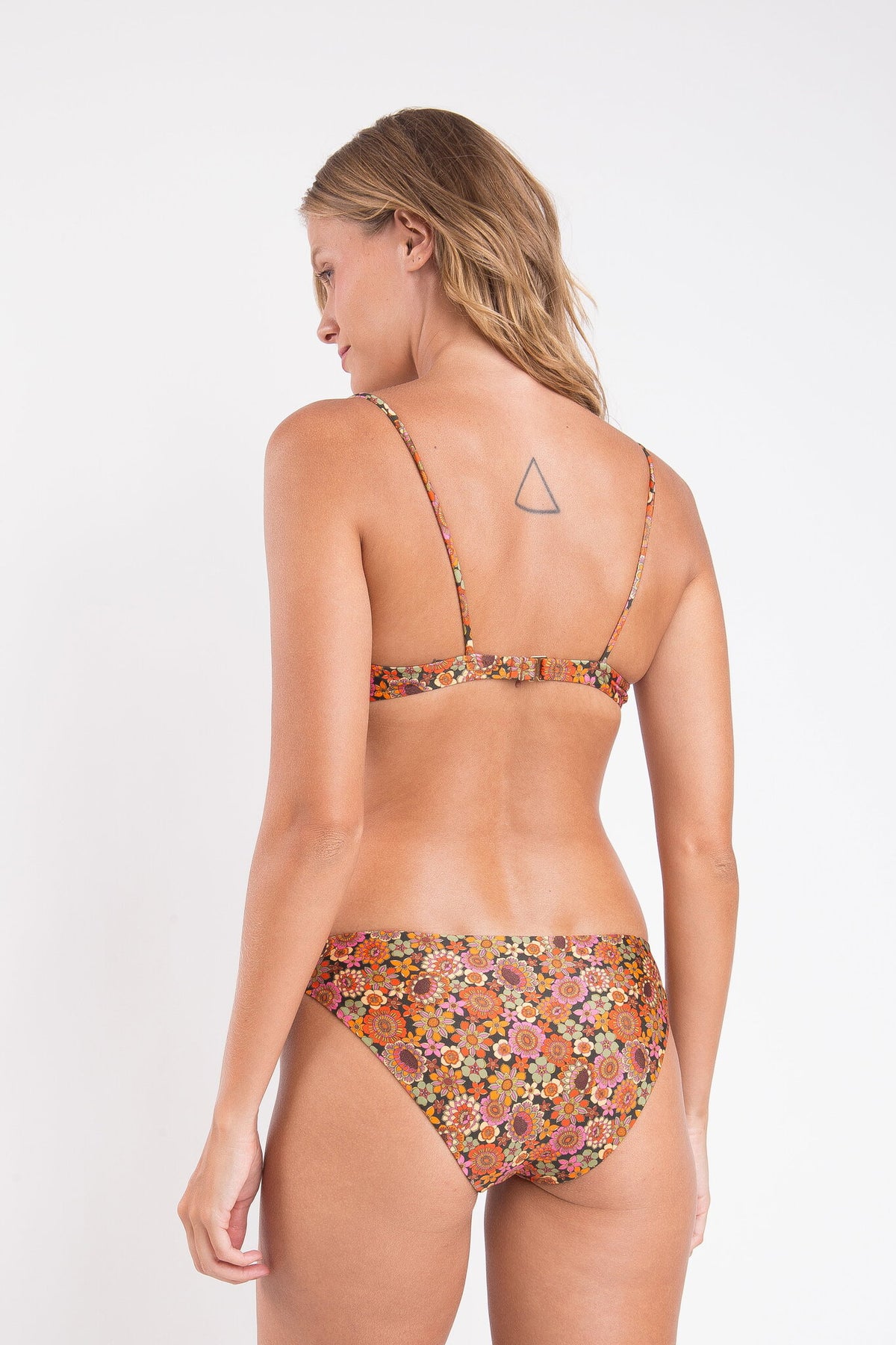 Model Back: Rio De Sol Two Piece Swimwear Set Bouquet Balconet-Tie Ibiza-Comfy