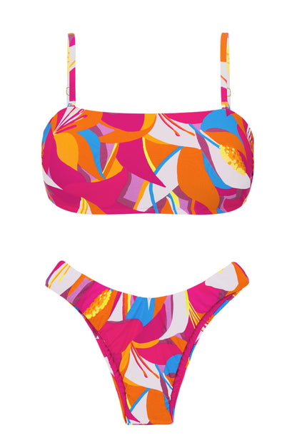 Product Front: Rio De Sol Two Piece Swimwear Set Antelope Bandeau-Reto High-Leg