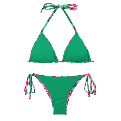 Product Back: Rio De Sol Two Piece Swimwear Set Parrots Tri-Inv Ibiza
