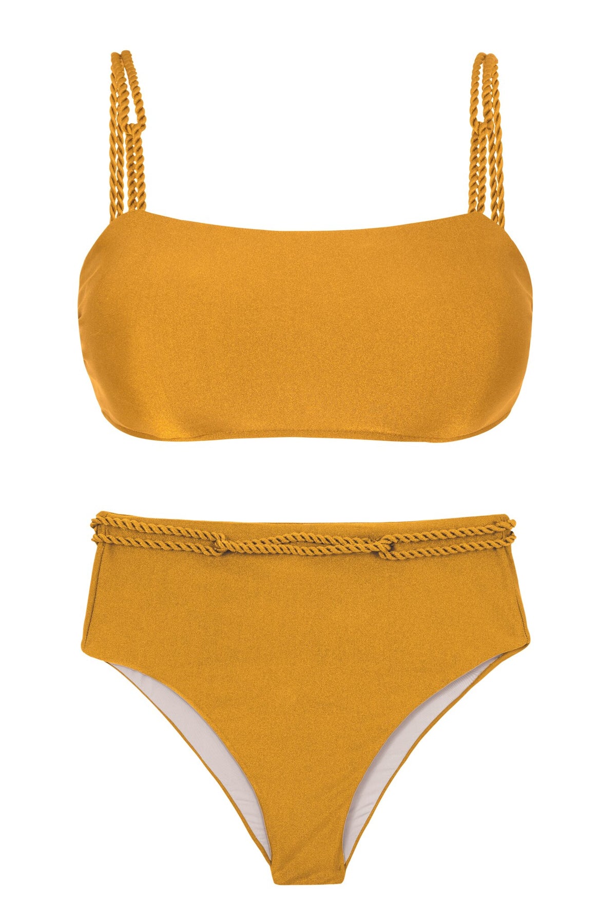 Product Front: Rio De Sol Two Piece Swimwear Set Damasco Bandeau-Reto Hotpants