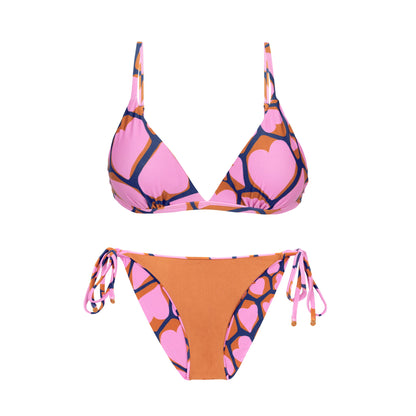 Product Back: Rio De Sol Two Piece Swimwear Set Amore-Pink Tri-Fixo Ibiza-Comfy