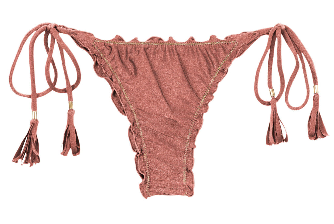 Product Front: Rio De Sol Bikini Bottoms Bottom Shimmer-Copper Frufru-Fio